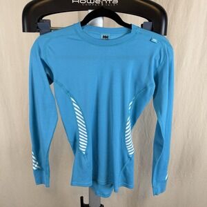 Helly Hansen Activewear Shirt Womens Sz Small, Long Sleeve, Fitted, Turquoise‎